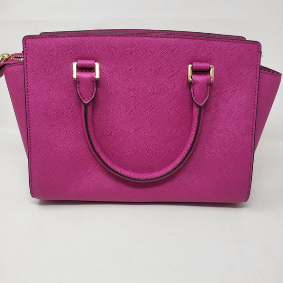 Selma Saffiano Leather Medium Satchel - Picture 6 of 12